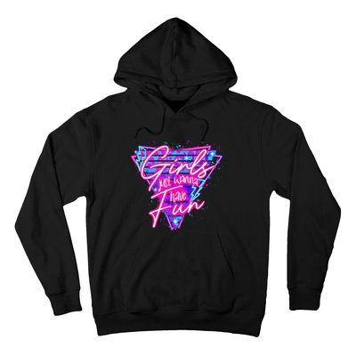 80s Girl Just Wanna Have Fun Nostalgia 1980s Hoodie