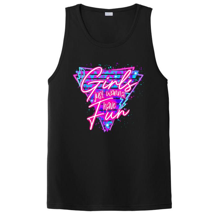 80s Girl Just Wanna Have Fun Nostalgia 1980s PosiCharge Competitor Tank