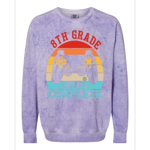 8th Grade Level Complete Last Day Of School Graduation Colorblast Crewneck Sweatshirt