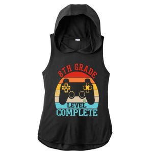 8th Grade Level Complete Last Day Of School Graduation Ladies PosiCharge Tri-Blend Wicking Draft Hoodie Tank