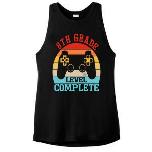 8th Grade Level Complete Last Day Of School Graduation Ladies PosiCharge Tri-Blend Wicking Tank