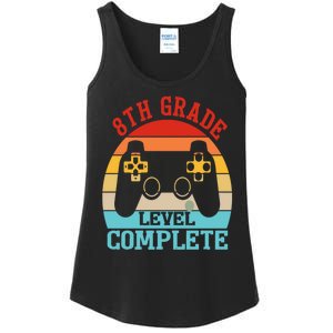 8th Grade Level Complete Last Day Of School Graduation Ladies Essential Tank