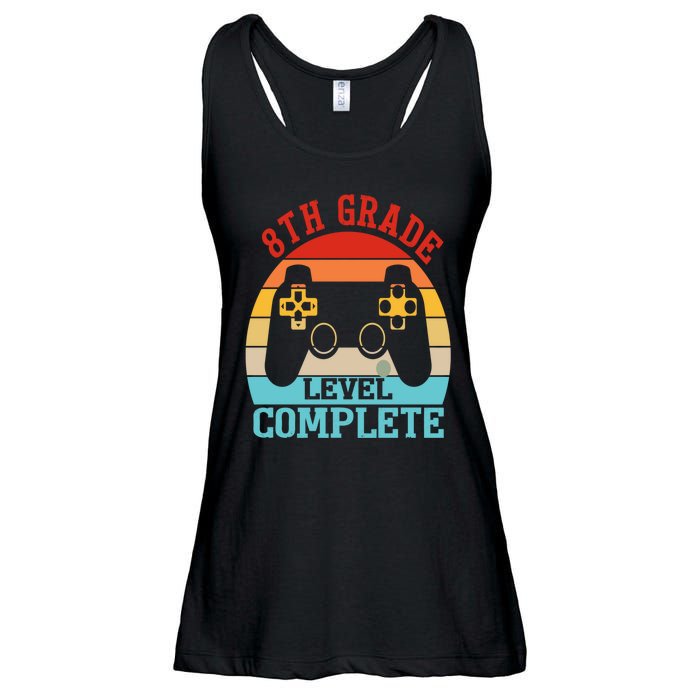 8th Grade Level Complete Last Day Of School Graduation Ladies Essential Flowy Tank