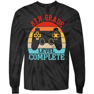 8th Grade Level Complete Last Day Of School Graduation Tie-Dye Long Sleeve Shirt