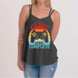 8th Grade Level Complete Last Day Of School Graduation Women's Strappy Tank