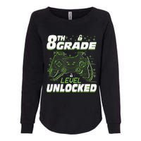 8Th Grade Level Unlocked Back To School Video Gamer Womens California Wash Sweatshirt