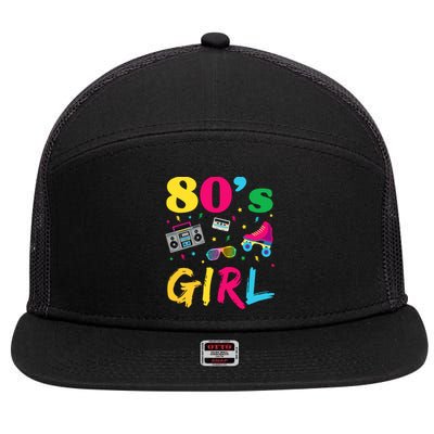 80s Girl Retro Costume 7 Panel Mesh Trucker Snapback Hat