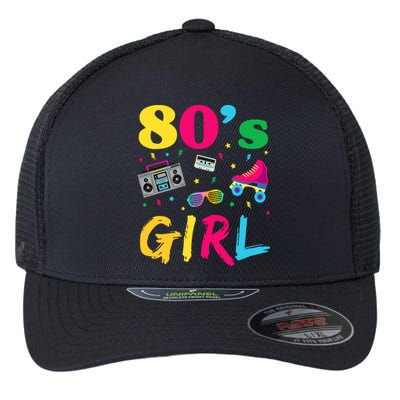 80s Girl Retro Costume Flexfit Unipanel Trucker Cap