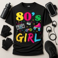 80s Girl Retro Costume Cooling Performance Crew T-Shirt