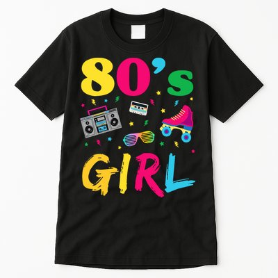 80s Girl Retro Costume Tall T-Shirt