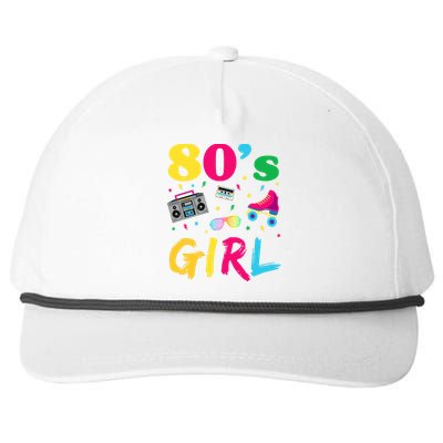 80s Girl Retro Costume Snapback Five-Panel Rope Hat