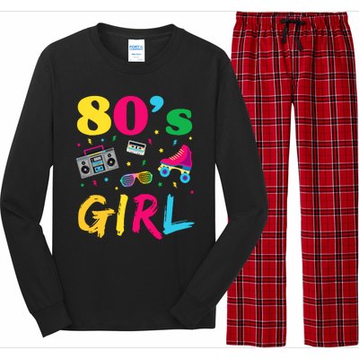 80s Girl Retro Costume Long Sleeve Pajama Set