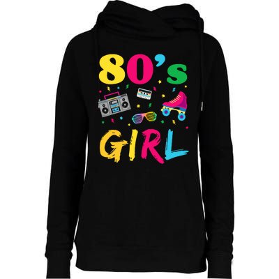 80s Girl Retro Costume Womens Funnel Neck Pullover Hood