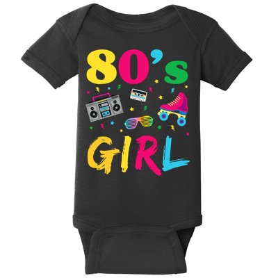 80s Girl Retro Costume Baby Bodysuit