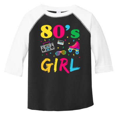 80s Girl Retro Costume Toddler Fine Jersey T-Shirt