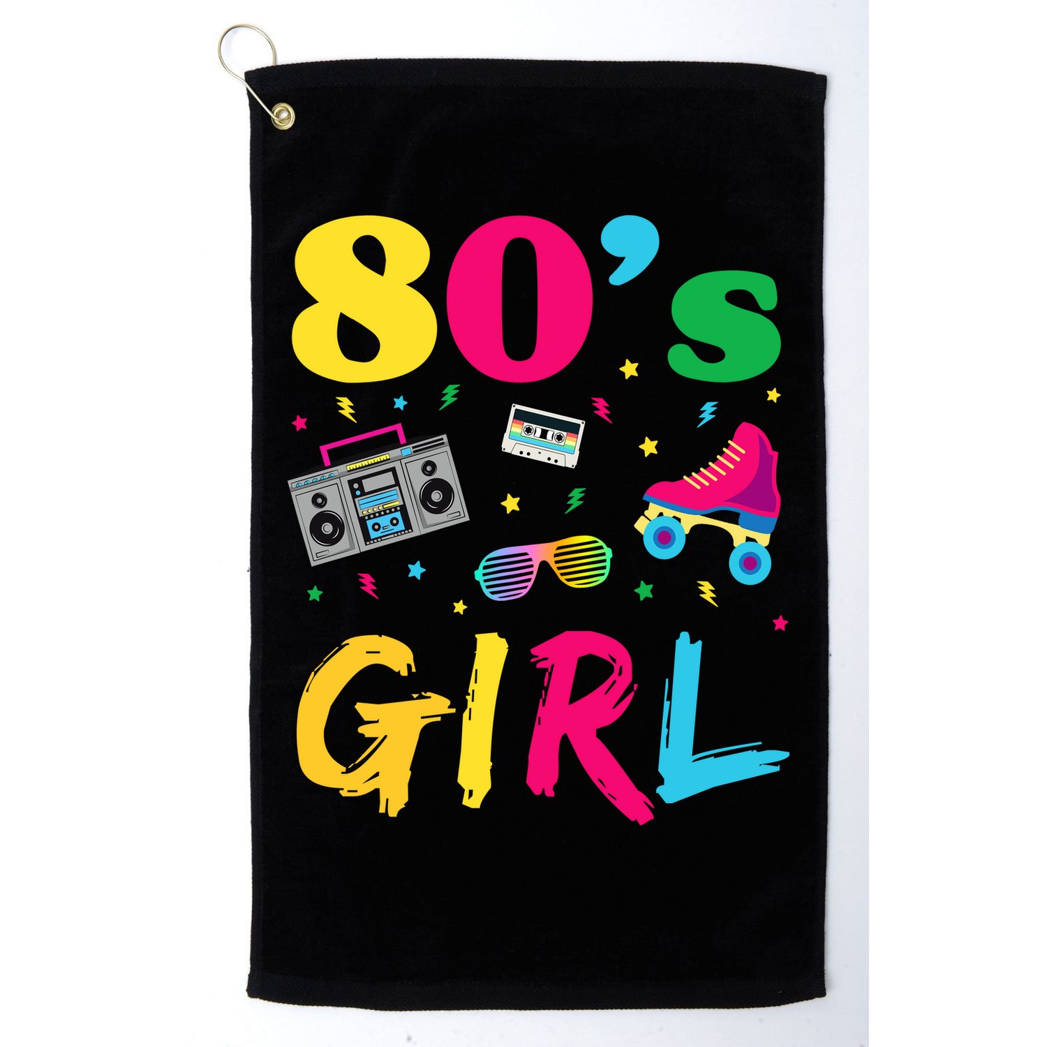 80s Girl Retro Costume Golf Towel