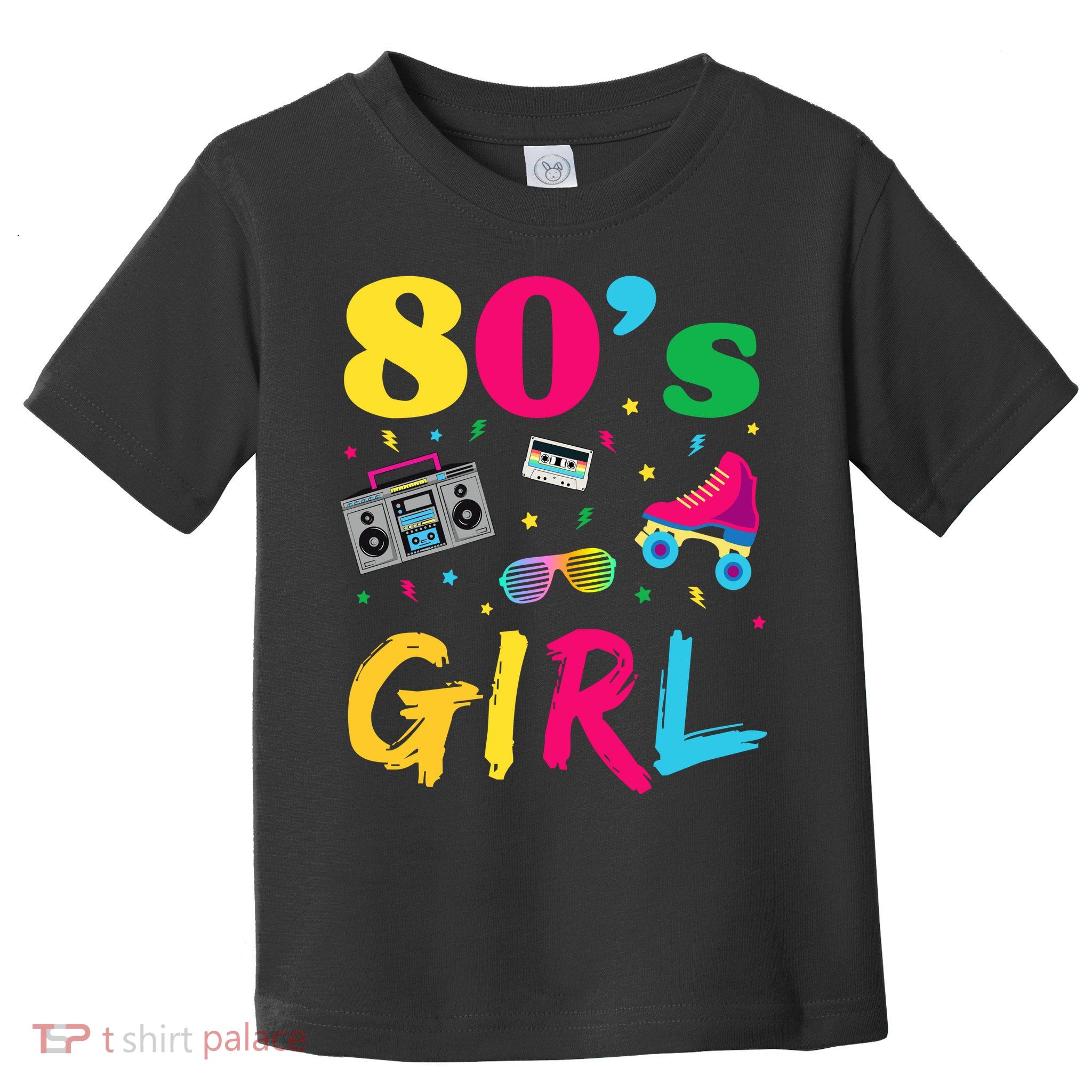 80s Girl Retro Costume Toddler T-Shirt