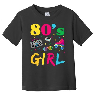 80s Girl Retro Costume Toddler T-Shirt