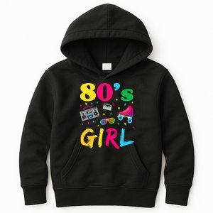 80s Girl Retro Costume Kids Hoodie