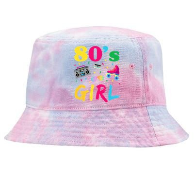 80s Girl Retro Costume Tie-Dyed Bucket Hat