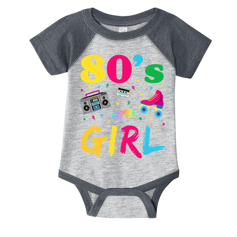 80s Girl Retro Costume Infant Baby Jersey Bodysuit