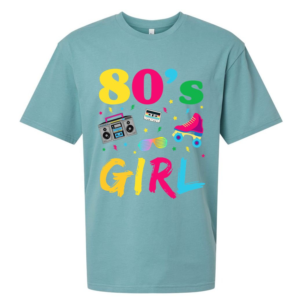 80s Girl Retro Costume Sueded Cloud Jersey T-Shirt