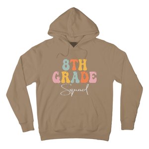 8th Grade Squad Retro Groovy Women Happy First Day Of School Hoodie