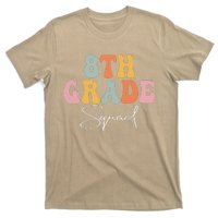 8th Grade Squad Retro Groovy Women Happy First Day Of School T-Shirt