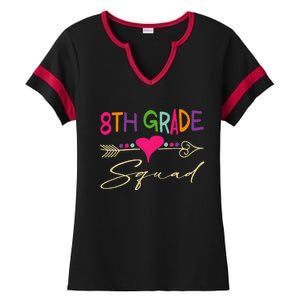 8Th Grade Squad Welcome Back To School Ladies Halftime Notch Neck Tee