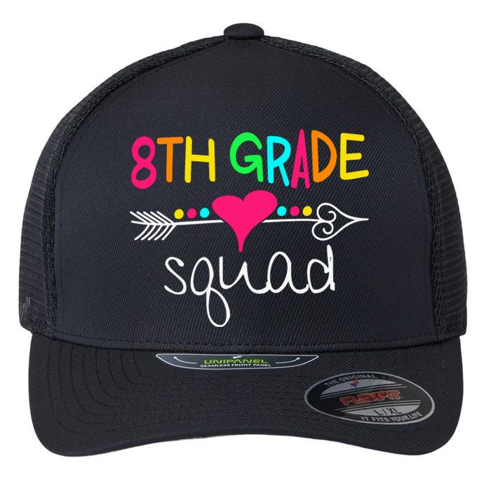 8th Grade Squad Eighth Teacher Student Team Back To School Gift Flexfit Unipanel Trucker Cap