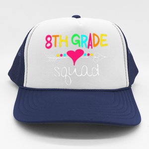 8th Grade Squad Eighth Teacher Student Team Back To School Gift Trucker Hat