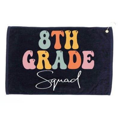 8th Grade Squad Retro Groovy Women Happy First Day Of School Grommeted Golf Towel