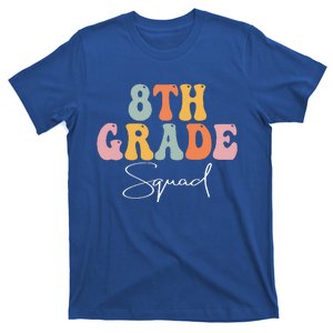 8th Grade Squad Retro Groovy Women Happy First Day Of School T-Shirt