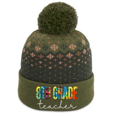 8th Grade Teacher Tie Dye Appreciation Day Back To School The Baniff Cuffed Pom Beanie