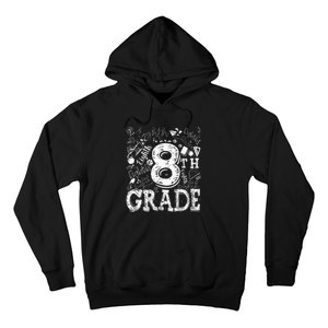 8th Grade Typography Team Teacher Back To School Hoodie