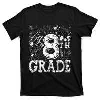 8th Grade Typography Team Teacher Back To School T-Shirt