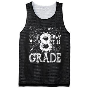 8th Grade Typography Team Teacher Back To School Mesh Reversible Basketball Jersey Tank