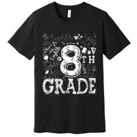 8th Grade Typography Team Teacher Back To School Premium T-Shirt