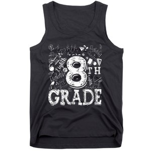 8th Grade Typography Team Teacher Back To School Tank Top