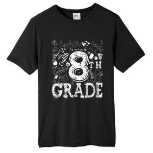 8th Grade Typography Team Teacher Back To School Tall Fusion ChromaSoft Performance T-Shirt