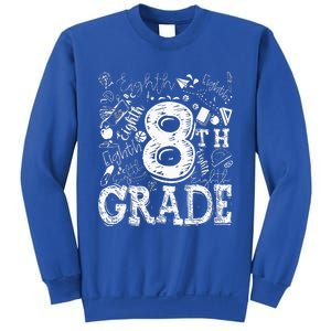 8th Grade Typography Team Teacher Back To School Sweatshirt