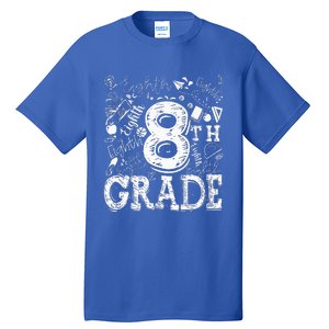 8th Grade Typography Team Teacher Back To School Tall T-Shirt