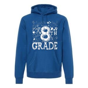 8th Grade Typography Team Teacher Back To School Premium Hoodie