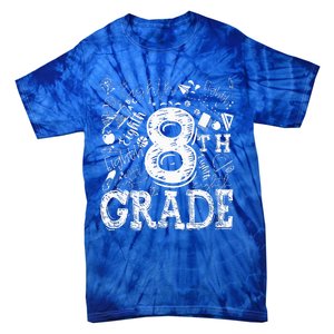 8th Grade Typography Team Teacher Back To School Tie-Dye T-Shirt