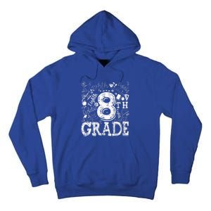 8th Grade Typography Team Teacher Back To School Tall Hoodie