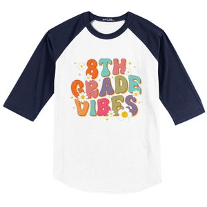 8th Grade Vibes Back To School Teacher First Day Of School Baseball Sleeve Shirt