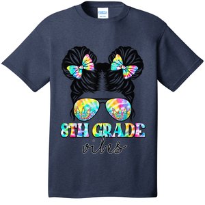 8th Grade Vibes Messy Hair Bun Girl Back To School First Day T-Shirt