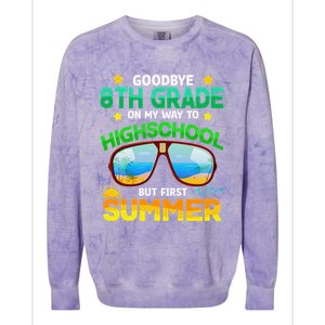 8th Grade Way To High School Grade First Summer Graduation Colorblast Crewneck Sweatshirt