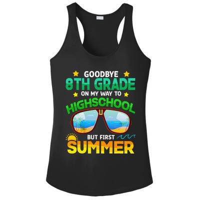 8th Grade Way To High School Grade First Summer Graduation Ladies PosiCharge Competitor Racerback Tank