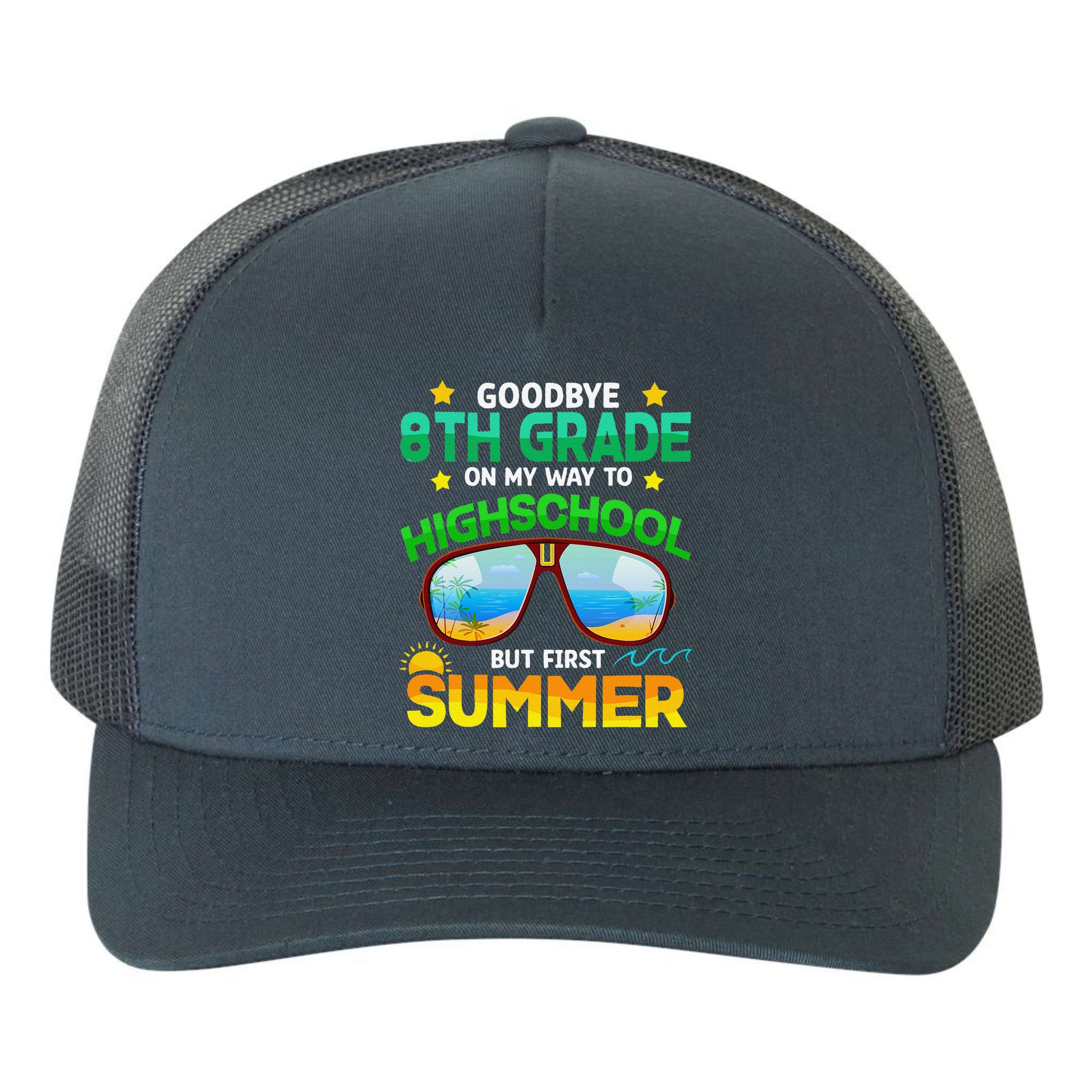 8th Grade Way To High School Grade First Summer Graduation Yupoong Adult 5-Panel Trucker Hat